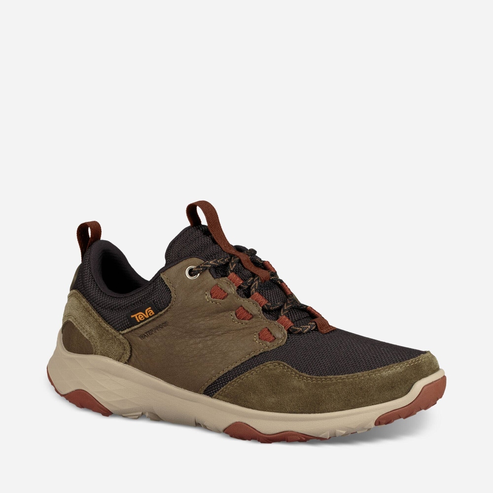 Teva Arrowood Venture WP - Men's Teva Sneakers - Dark Olive | India (VXKW25874)